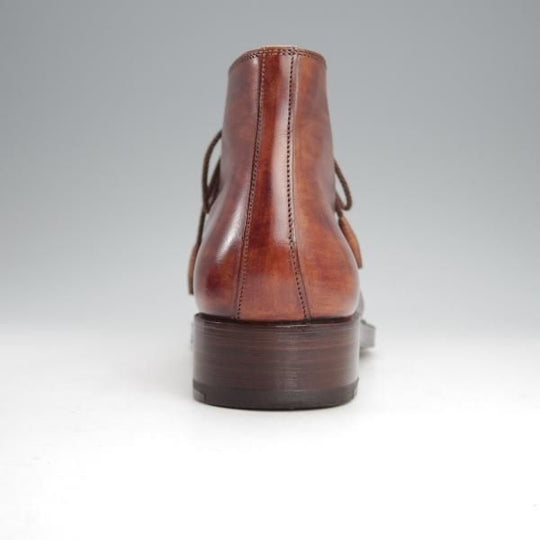 極美品★(伊)サントーニ SIZE 4.5【貴重★グッドイヤーアルタッコ製法/チャッカブーツ】6021/カーフ/茶/メンズ/Santoni★j009