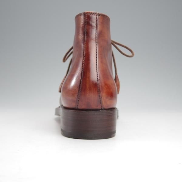 極美品★(伊)サントーニ SIZE 4.5【貴重★グッドイヤーアルタッコ製法/チャッカブーツ】6021/カーフ/茶/メンズ/Santoni★j009