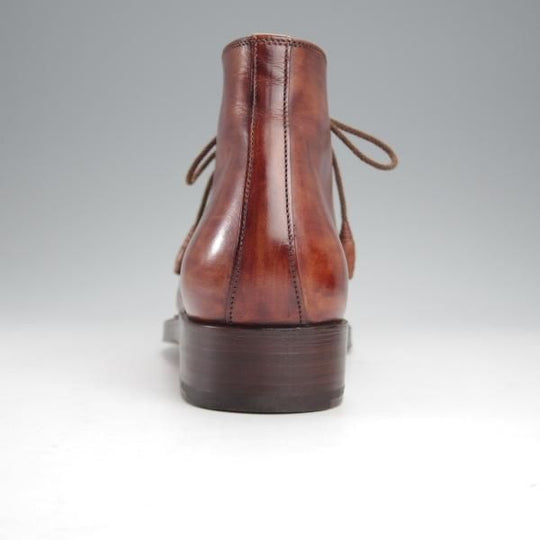 極美品★(伊)サントーニ SIZE 4.5【貴重★グッドイヤーアルタッコ製法/チャッカブーツ】6021/カーフ/茶/メンズ/Santoni★j009