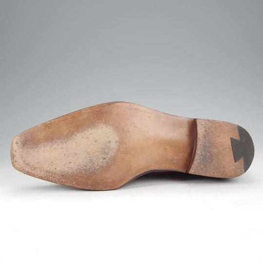 極美品★(伊)サントーニ SIZE 4.5【貴重★グッドイヤーアルタッコ製法/チャッカブーツ】6021/カーフ/茶/メンズ/Santoni★j009