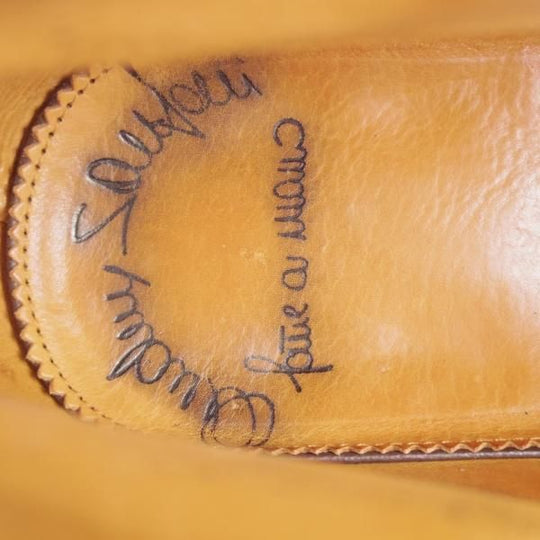 極美品★(伊)サントーニ SIZE 4.5【貴重★グッドイヤーアルタッコ製法/チャッカブーツ】6021/カーフ/茶/メンズ/Santoni★j009