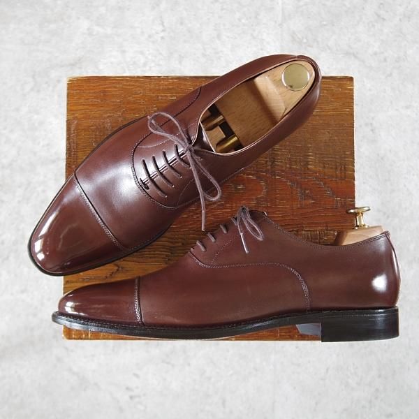 極美品★スコッチグレイン SIZE 25.5【定価￥46,200-★ODESSA/オデッサ/916】ストレートチップ/カーフ/濃茶/SCOTCH GRAIN★j010