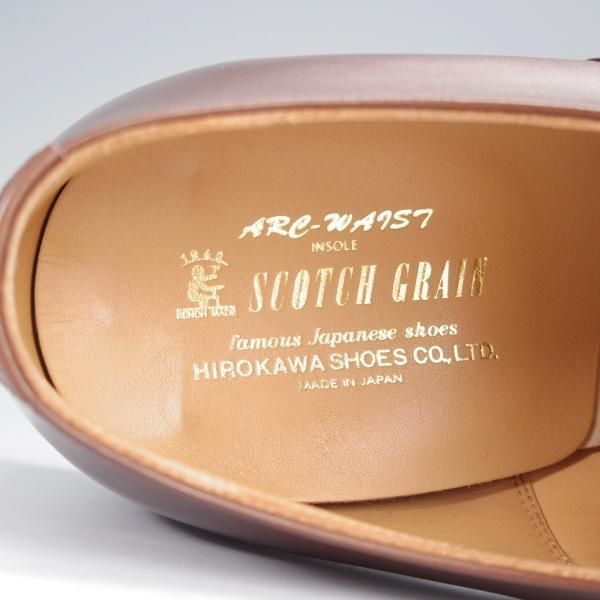 極美品★スコッチグレイン SIZE 25.5【定価￥46,200-★ODESSA/オデッサ/916】ストレートチップ/カーフ/濃茶/SCOTCH GRAIN★j010