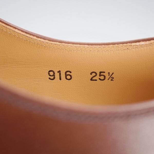 極美品★スコッチグレイン SIZE 25.5【定価￥46,200-★ODESSA/オデッサ/916】ストレートチップ/カーフ/濃茶/SCOTCH GRAIN★j010