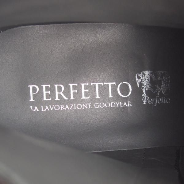 ★Perfetto/ペルフェット SIZE 8【グッドイヤーウェルテッド製法★(伊)イルチア社のミュージアムカーフ/P2421】サイドジップ/灰茶★j011