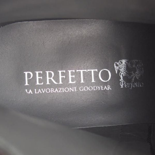 ★Perfetto/ペルフェット SIZE 8【グッドイヤーウェルテッド製法★(伊)イルチア社のミュージアムカーフ/P2421】サイドジップ/灰茶★j011