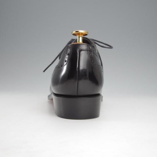 極美品★Perfetto/ペルフェット SIZE 7.5【グッドイヤーウェルテッド製法★(仏)アノネイ社のカーフ/クォーターブローグ】カーフ/黒★j013