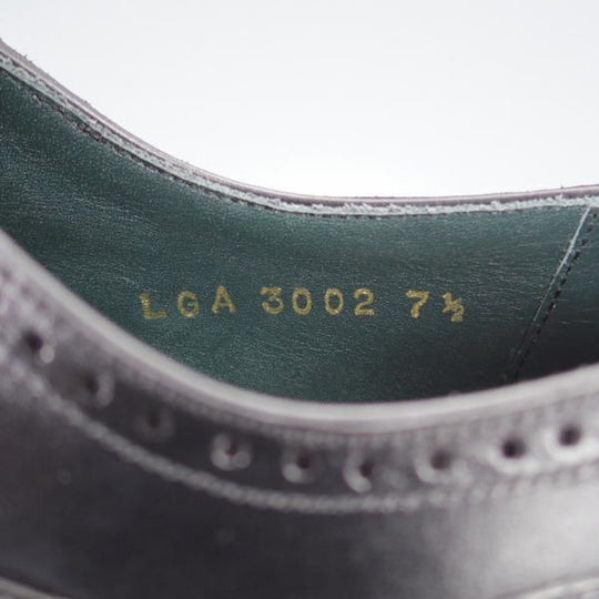 極美品★Perfetto/ペルフェット SIZE 7.5【グッドイヤーウェルテッド製法★(仏)アノネイ社のカーフ/クォーターブローグ】カーフ/黒★j013