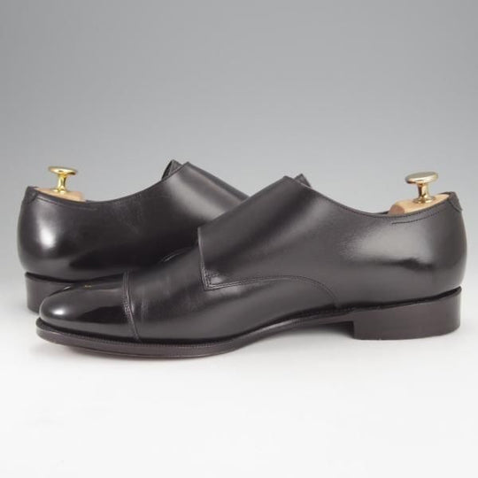 美品★RAYMAR/レイマー SIZE 8【ハンドソーンウェルテッド製法★ダブルモンク/RM1015】ボカルーカーフ/(仏)アノネイ社/黒★j015