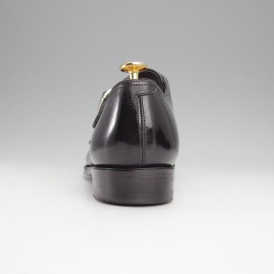 美品★RAYMAR/レイマー SIZE 8【ハンドソーンウェルテッド製法★ダブルモンク/RM1015】ボカルーカーフ/(仏)アノネイ社/黒★j015