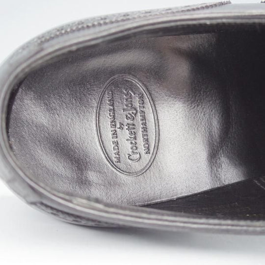 極美品★クロケット&ジョーンズ 7D【定価￥102,600-★ハンドグレードライン/CLIFFORD】337ラスト/フルブローグ/黒/Crockett&Jones★j018