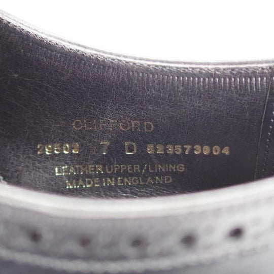 極美品★クロケット&ジョーンズ 7D【定価￥102,600-★ハンドグレードライン/CLIFFORD】337ラスト/フルブローグ/黒/Crockett&Jones★j018