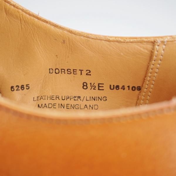 美品★クロケット&ジョーンズ 8.5E【モデル定価￥97,900-★エドワードマイヤー別注/DORSET 2】ストレートチップ/茶/Crockett&Jones★j019
