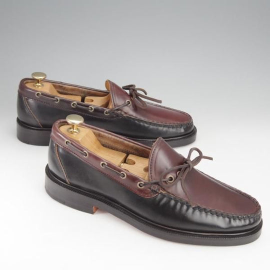 未使用★(米)YUKETEN/ユケテン 8C【定価￥118,800-★コードバン仕様/ホーウィン社スタンプ多数】705SP/モカシン/黒×赤茶★j024