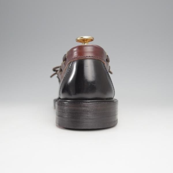 未使用★(米)YUKETEN/ユケテン 8C【定価￥118,800-★コードバン仕様/ホーウィン社スタンプ多数】705SP/モカシン/黒×赤茶★j024