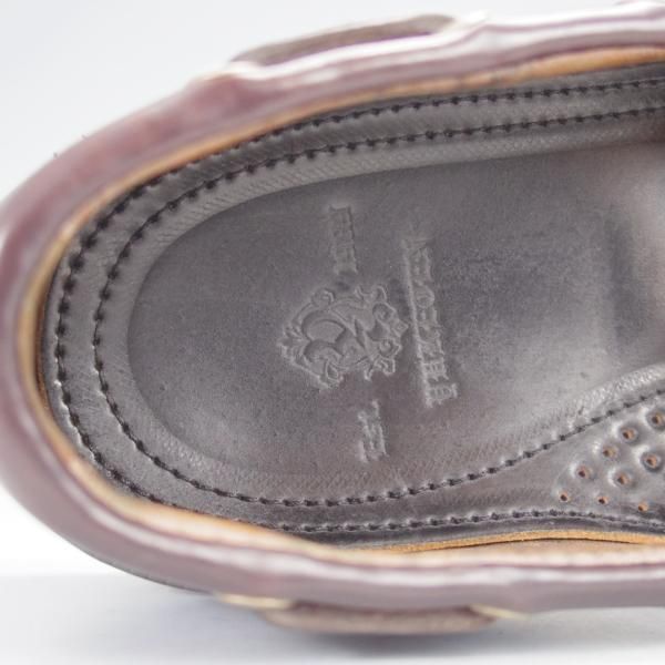 未使用★(米)YUKETEN/ユケテン 8C【定価￥118,800-★コードバン仕様/ホーウィン社スタンプ多数】705SP/モカシン/黒×赤茶★j024