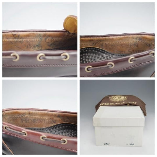 未使用★(米)YUKETEN/ユケテン 8C【定価￥118,800-★コードバン仕様/ホーウィン社スタンプ多数】705SP/モカシン/黒×赤茶★j024