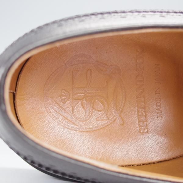 美品★シェットランドフォックス SIZE 8【★ロングウイング/3004/黒】グレインレザー/メンズ/Shetlandfox★j025