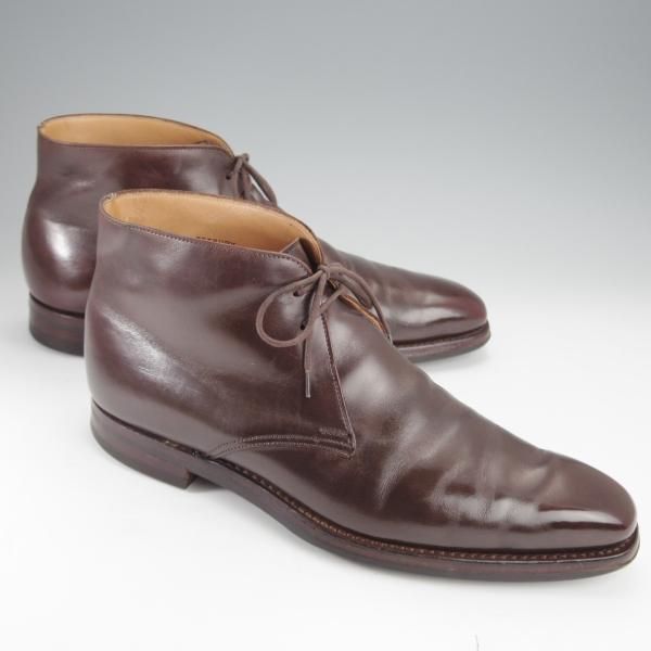 ★クロケット&ジョーンズ 7.5E【定価￥90,200-★ダイナイトソール/TETBURY】348ラスト/チャッカブーツ/濃茶/Crockett&Jones★j026