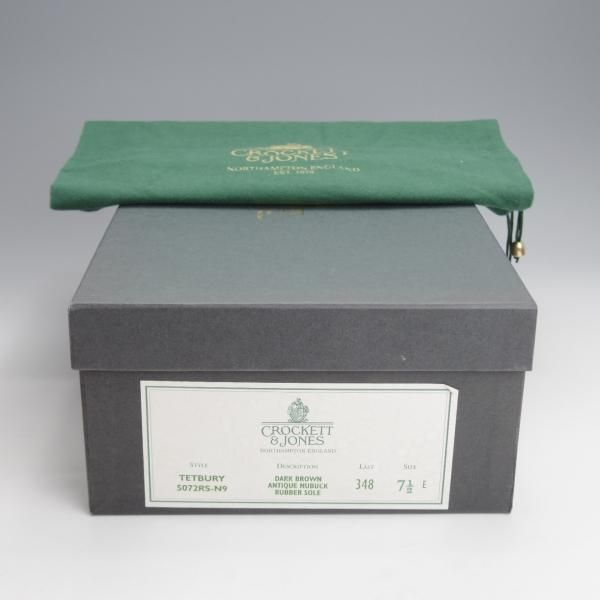 ★クロケット&ジョーンズ 7.5E【定価￥90,200-★ダイナイトソール/TETBURY】348ラスト/チャッカブーツ/濃茶/Crockett&Jones★j026