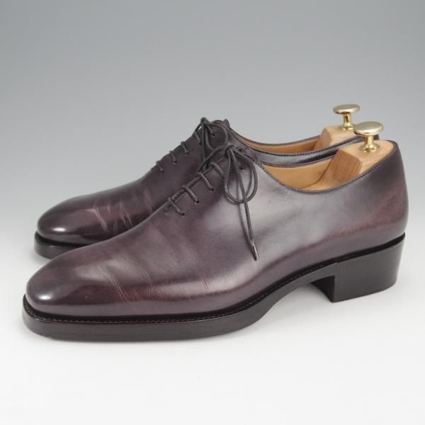 美品★(仏)ベルルッティ SIZE 8【★ホールカット/ヴェネチアレザー】3199/カーフ/灰茶/メンズ/Berluti★j027