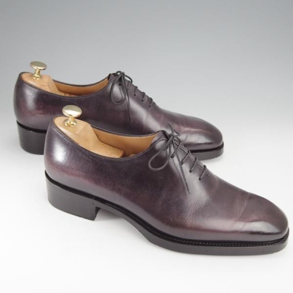 美品★(仏)ベルルッティ SIZE 8【★ホールカット/ヴェネチアレザー】3199/カーフ/灰茶/メンズ/Berluti★j027