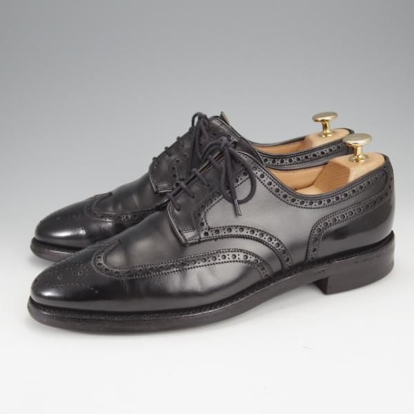 ★クロケット&ジョーンズ 7.5E【ダイナイトソール仕様★SWANSEA/341ラスト】フルブローグ/カーフ/黒/メンズ/Crockett&Jones★j028