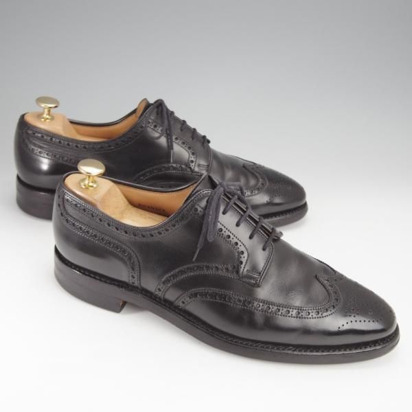 ★クロケット&ジョーンズ 7.5E【ダイナイトソール仕様★SWANSEA/341ラスト】フルブローグ/カーフ/黒/メンズ/Crockett&Jones★j028