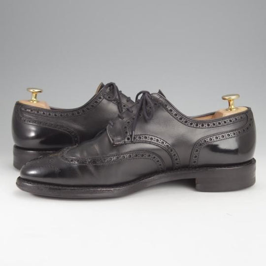 ★クロケット&ジョーンズ 7.5E【ダイナイトソール仕様★SWANSEA/341ラスト】フルブローグ/カーフ/黒/メンズ/Crockett&Jones★j028