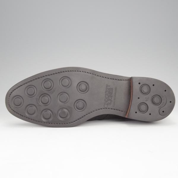 ★クロケット&ジョーンズ 7.5E【ダイナイトソール仕様★SWANSEA/341ラスト】フルブローグ/カーフ/黒/メンズ/Crockett&Jones★j028