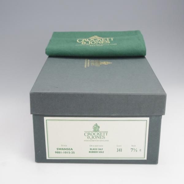 ★クロケット&ジョーンズ 7.5E【ダイナイトソール仕様★SWANSEA/341ラスト】フルブローグ/カーフ/黒/メンズ/Crockett&Jones★j028