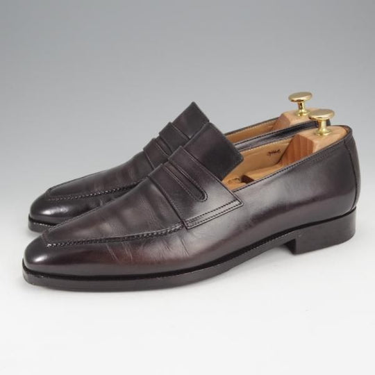 極上★(仏)ベルルッティ SIZE 8【現行定価30万円以上★ANDY/アンディ】ヴェネチアレザー/コインローファー/灰茶/メンズ/Berluti★j029
