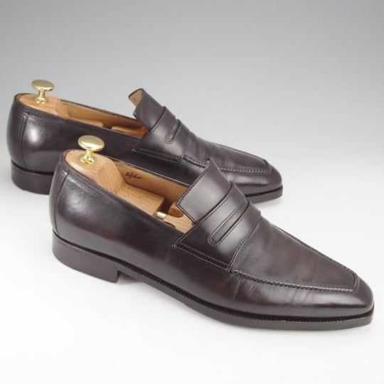 極上★(仏)ベルルッティ SIZE 8【現行定価30万円以上★ANDY/アンディ】ヴェネチアレザー/コインローファー/灰茶/メンズ/Berluti★j029
