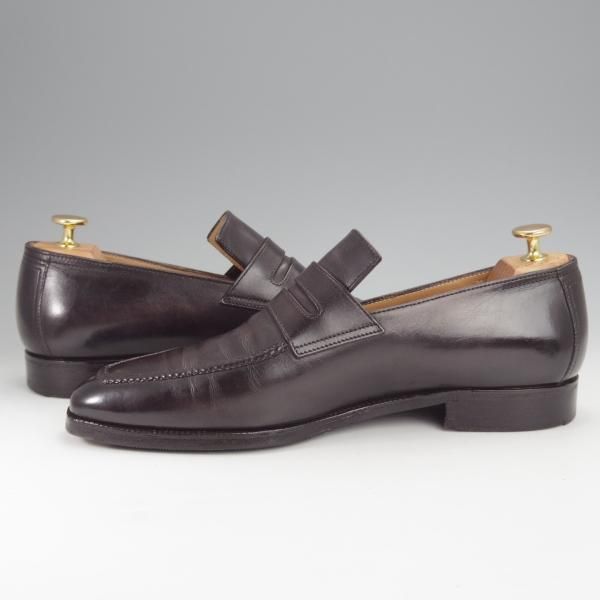 極上★(仏)ベルルッティ SIZE 8【現行定価30万円以上★ANDY/アンディ】ヴェネチアレザー/コインローファー/灰茶/メンズ/Berluti★j029
