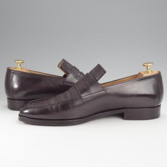 極上★(仏)ベルルッティ SIZE 8【現行定価30万円以上★ANDY/アンディ】ヴェネチアレザー/コインローファー/灰茶/メンズ/Berluti★j029