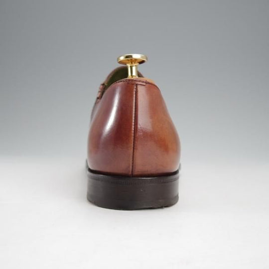 ★(仏)ベルルッティ SIZE 7.5【茶系パティーヌ★ヴェネチアレザー/サイドエラスティック】茶/メンズ/Berluti★j046