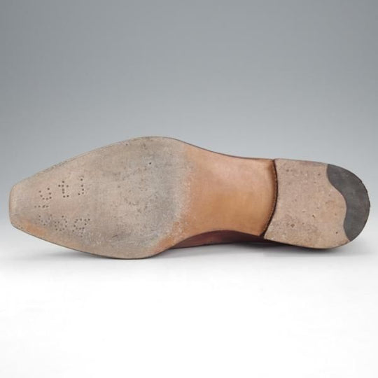 ★(仏)ベルルッティ SIZE 7.5【茶系パティーヌ★ヴェネチアレザー/サイドエラスティック】茶/メンズ/Berluti★j046