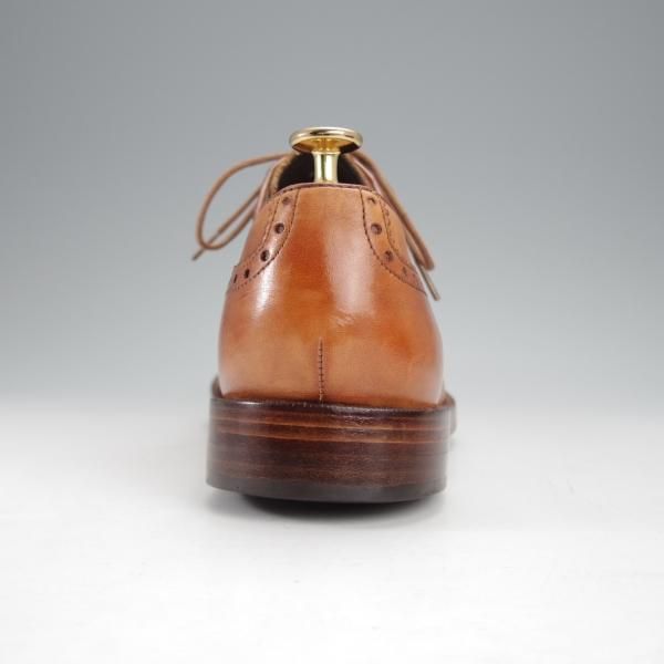 極上★コールハーン SIZE 7.5【★フルブローグ/薄茶】カーフ/メンズ/COLE HAAN★j052