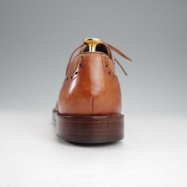 極上★コールハーン SIZE 7.5【★フルブローグ/薄茶】カーフ/メンズ/COLE HAAN★j052