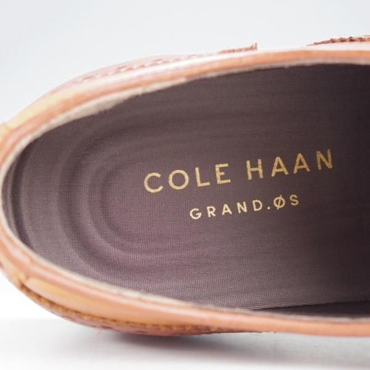 極上★コールハーン SIZE 7.5【★フルブローグ/薄茶】カーフ/メンズ/COLE HAAN★j052
