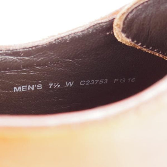 極上★コールハーン SIZE 7.5【★フルブローグ/薄茶】カーフ/メンズ/COLE HAAN★j052