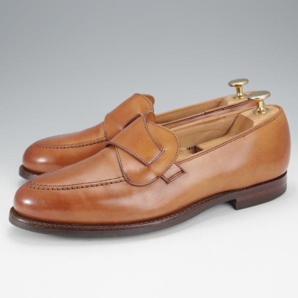 極上★クロケット&ジョーンズ 6E【定価￥96,800-★SELBY/セルビー】バタフライローファー/375ラスト/カーフ/茶/Crockett&Jones★j055