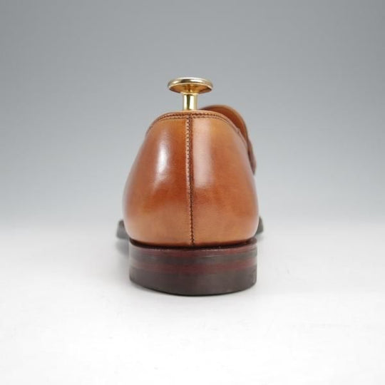 極上★クロケット&ジョーンズ 6E【定価￥96,800-★SELBY/セルビー】バタフライローファー/375ラスト/カーフ/茶/Crockett&Jones★j055