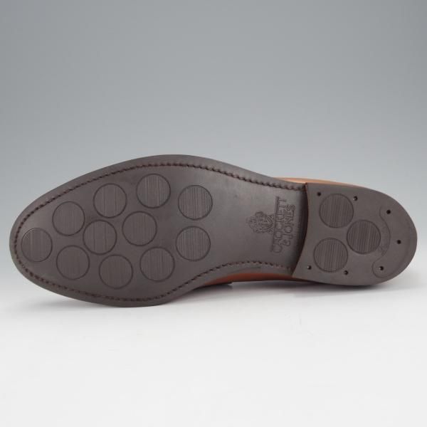 極上★クロケット&ジョーンズ 6E【定価￥96,800-★SELBY/セルビー】バタフライローファー/375ラスト/カーフ/茶/Crockett&Jones★j055