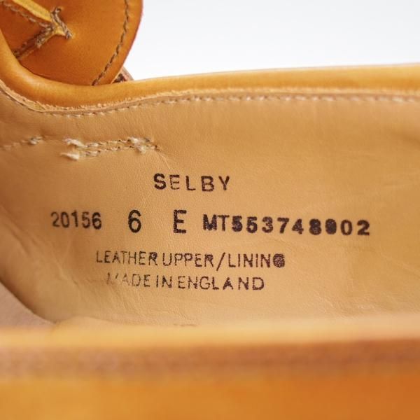 極上★クロケット&ジョーンズ 6E【定価￥96,800-★SELBY/セルビー】バタフライローファー/375ラスト/カーフ/茶/Crockett&Jones★j055
