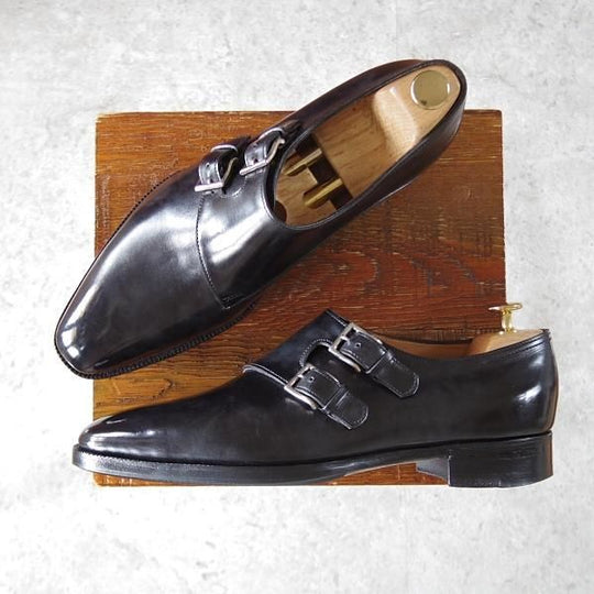 極上★ジョンロブ 7.5E【定価￥289,300-★プレステージライン/CHAPEL/8000ラスト】ミュージアムカーフ/ダブルモンク/黒/JOHN LOBB★j056