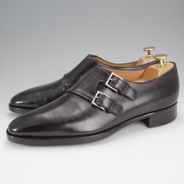 極上★ジョンロブ 7.5E【定価￥289,300-★プレステージライン/CHAPEL/8000ラスト】ミュージアムカーフ/ダブルモンク/黒/JOHN LOBB★j056