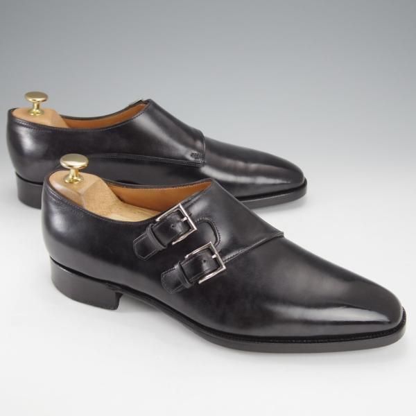 極上★ジョンロブ 7.5E【定価￥289,300-★プレステージライン/CHAPEL/8000ラスト】ミュージアムカーフ/ダブルモンク/黒/JOHN LOBB★j056