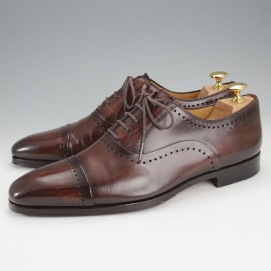 極上★(スペイン製)マグナーニ SIZE 39【★オックスフォードシューズ/17579】カーフ/濃茶/メンズ/MAGNANNI★j058