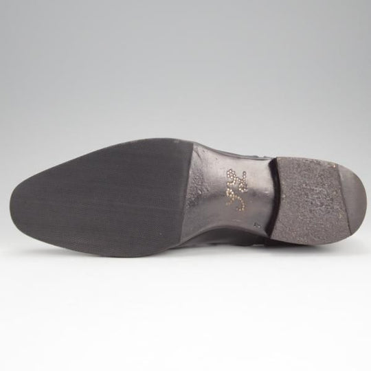 極上★(伊)シルヴァノ・ラッタンジ SIZE 7【貴重★ハンドソーンウェルテッド製法/クロコ×ポリッシュレザー】黒/Silvano Lattanzi★j059